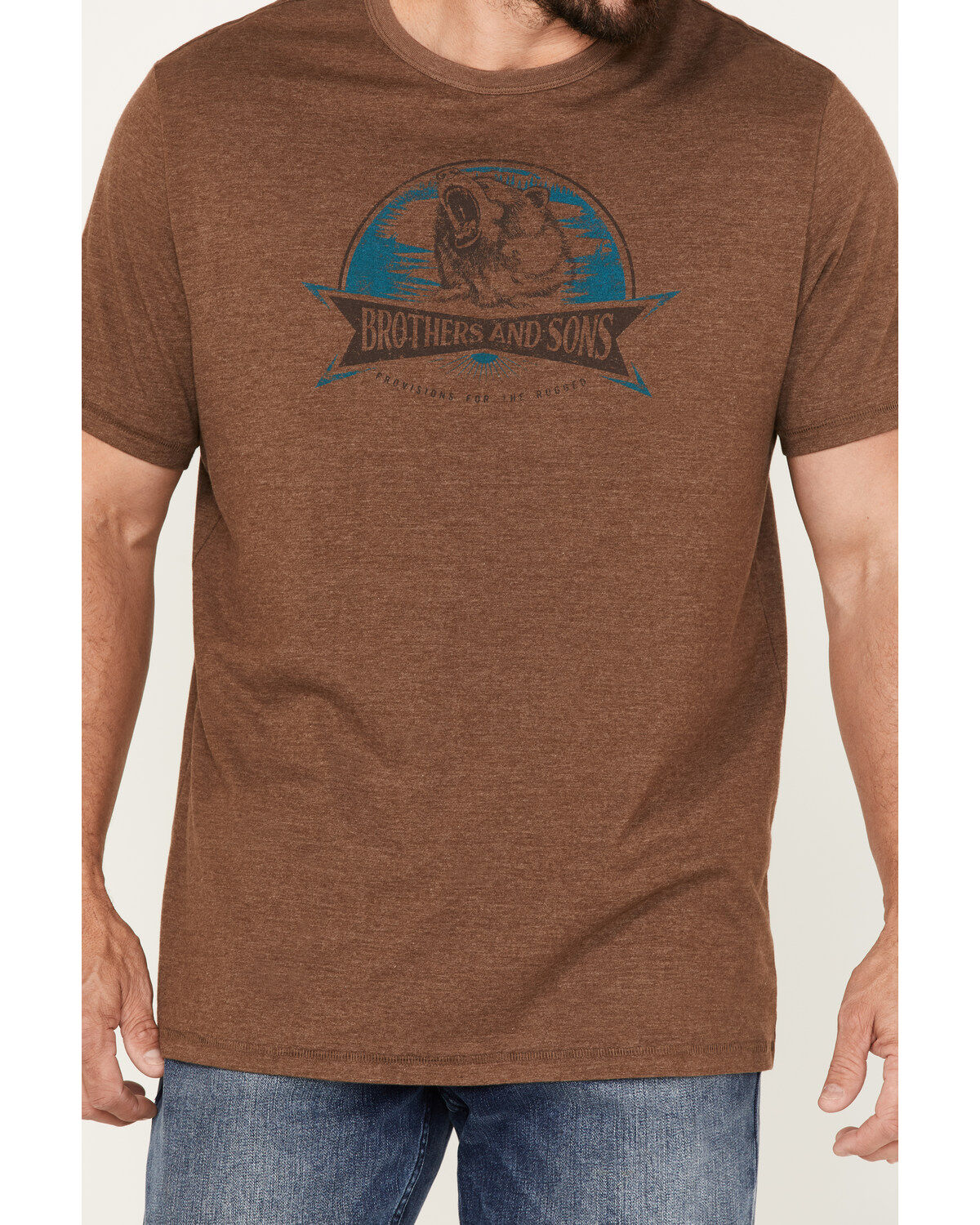 Brothers and Sons Men's Bear Logo Graphic T-Shirt