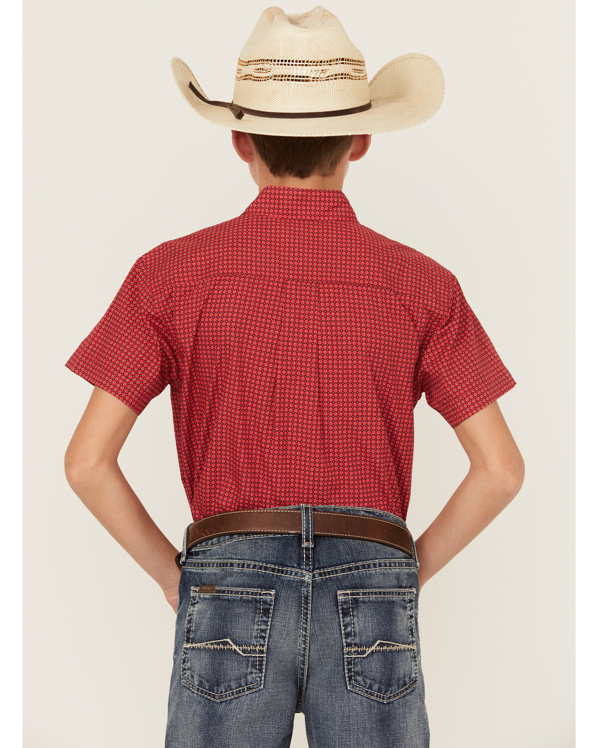 Cinch Boys' Geo Print Short Sleeve Button-Down Western Shirt