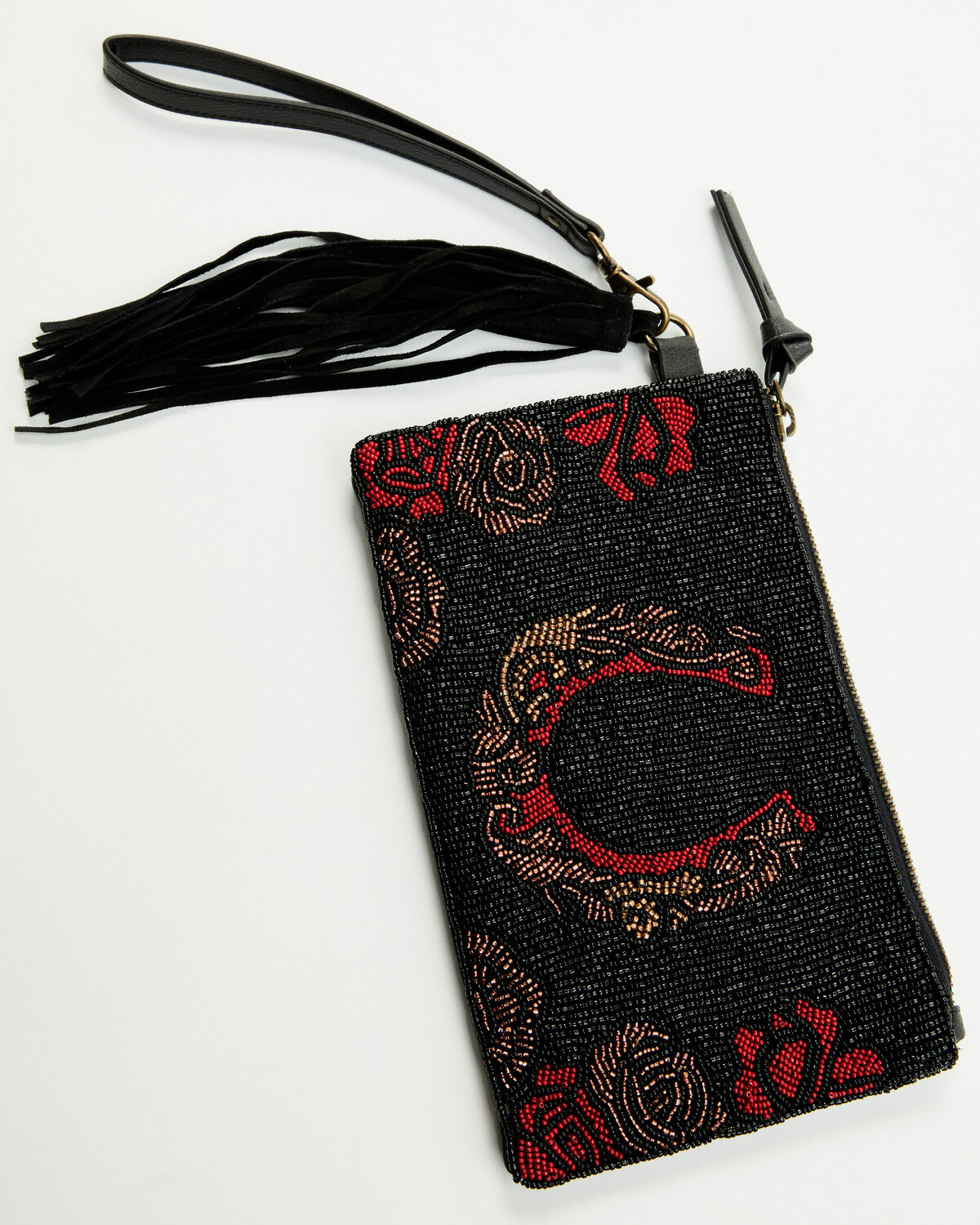 Idyllwind Women's Rose Seed Bead Wristlet Clutch