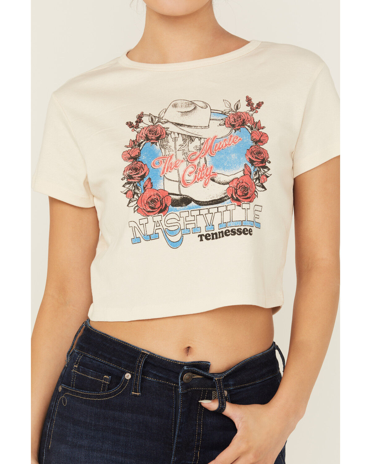 Girl Dangerous Women's Nashville Boot Short Sleeve Baby Tee