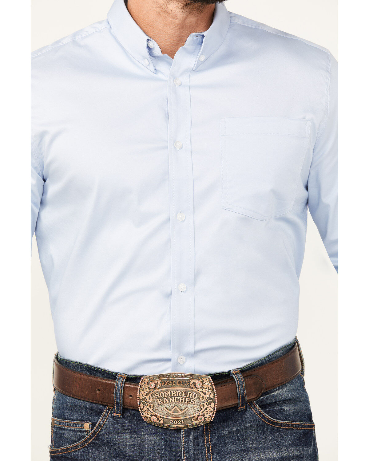 Cody James Men's Basic Twill Long Sleeve Button-Down Performance Western Shirt
