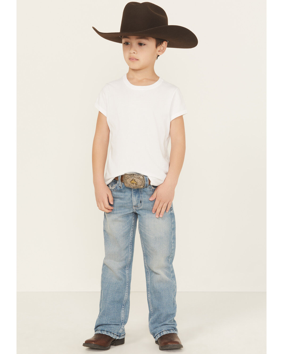 Cody James Little Boys' Stampede Light Wash Slim Bootcut Comfort Stretch Denim Jeans