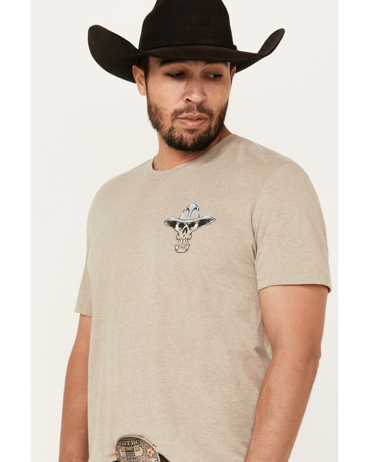 Cody James Men's Guns Blazin Skeleton Cowboy Short Sleeve Graphic T-Shirt