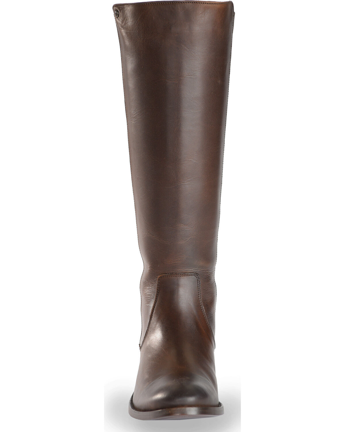Frye Women's Chocolate Melissa Stud Back Zip Boots - Round Toe