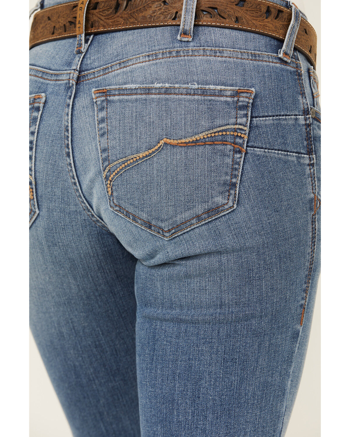 Ariat Women's Allison Medium Wash Mid Rise Bootcut Stretch Denim Jeans