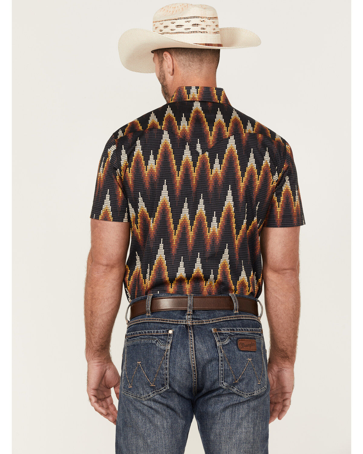 Dale Brisby Men's Digital Print Short Sleeve Snap Western Shirt