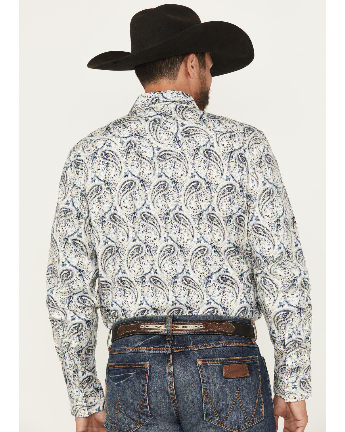Cody James Men's Rodeo Runway Paisley Print Long Sleeve Snap Shirt