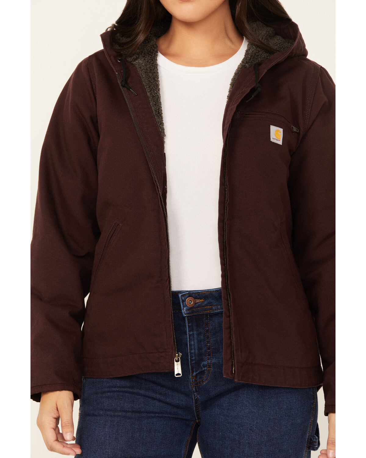 Carhartt Women's Loose Fit Washed Duck Sherpa Lined Jacket