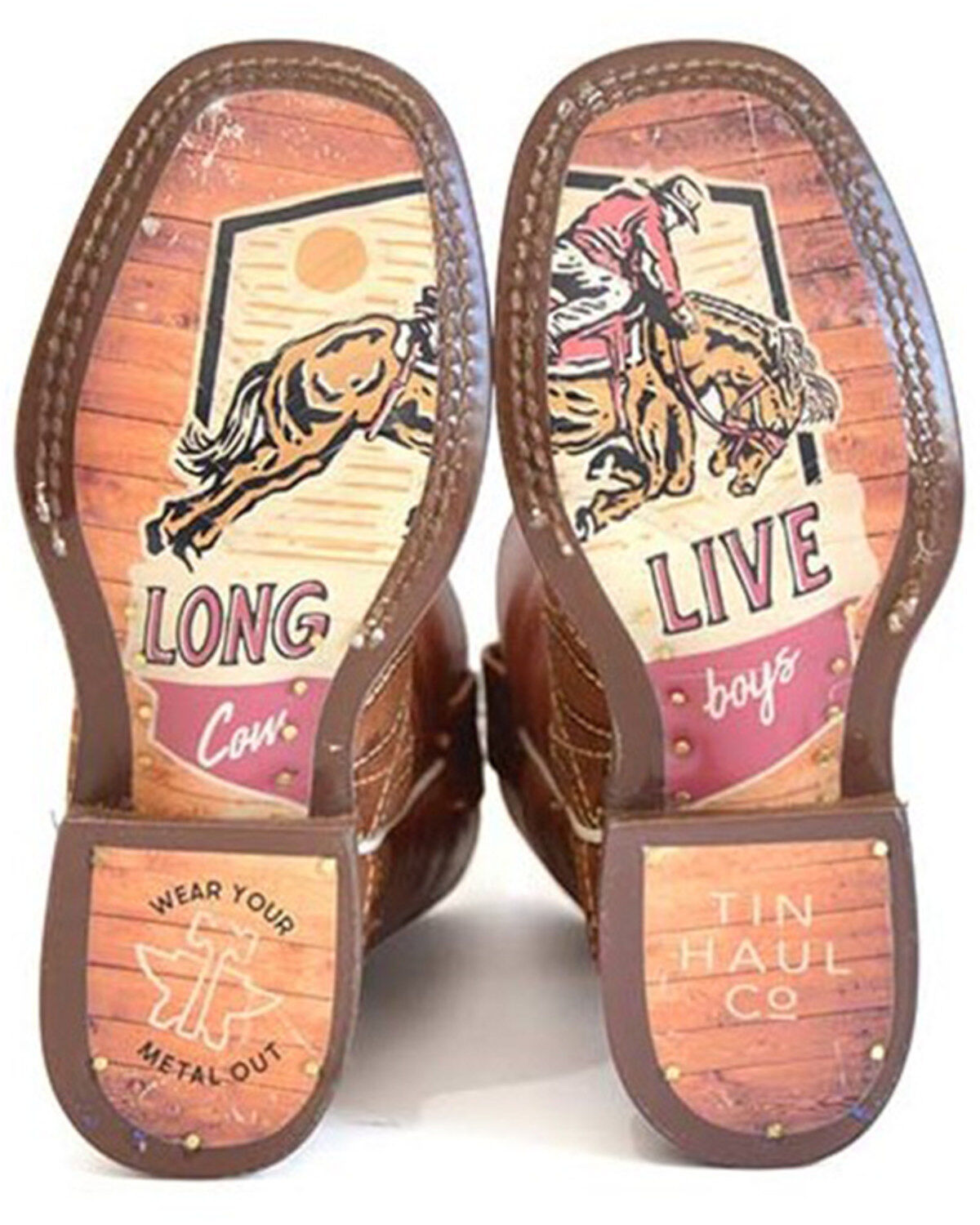 Tin Haul Boys' Lil' Mesquite Western Boots - Broad Square Toe
