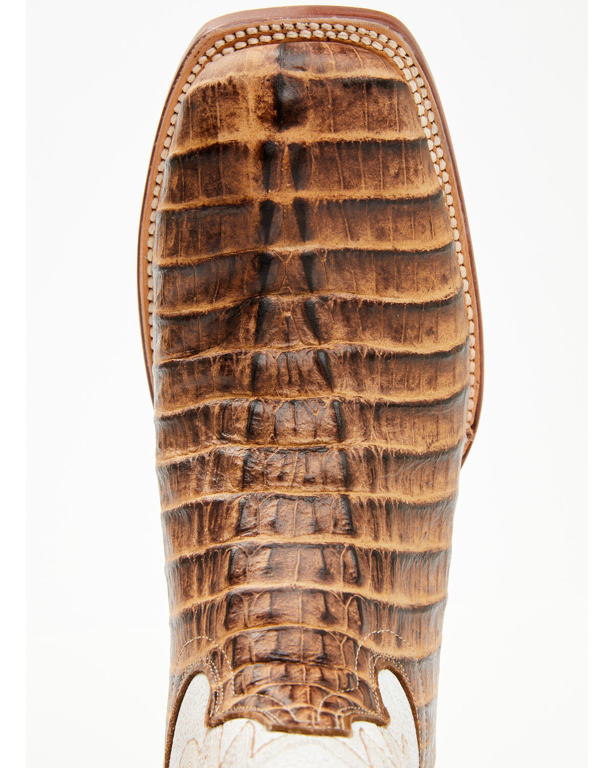 Tanner Mark Men's Caiman Print Western Boots - Broad Square Toe