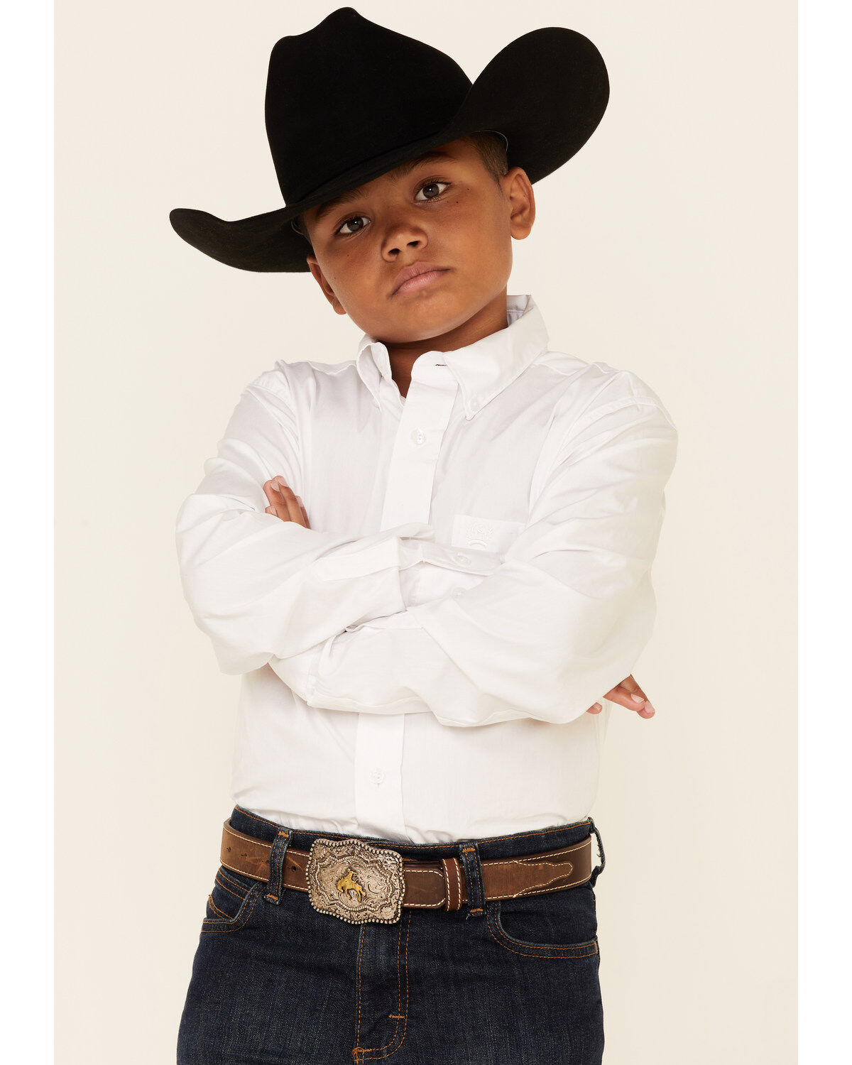 Cinch Boy's Solid Long Sleeve Shirt