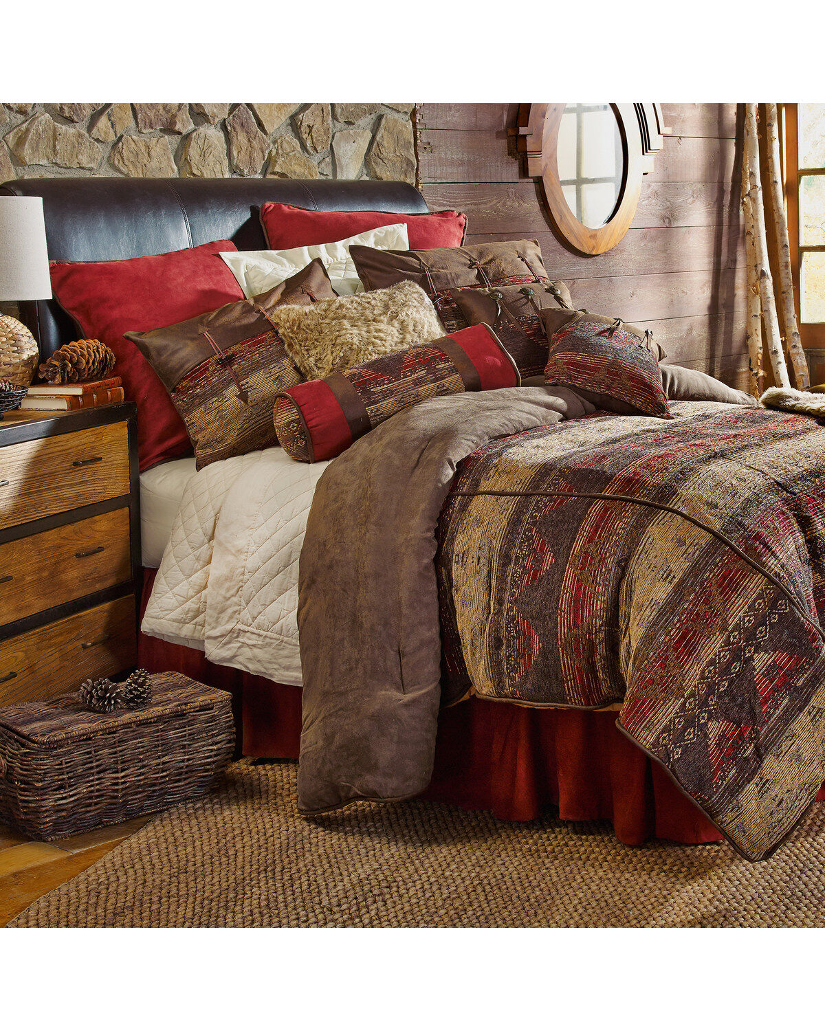 HiEnd Accents Twin Luxury Chenille Suede Sierra Comforter Set - 5 Piece