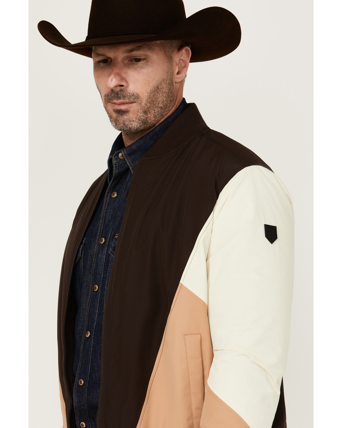RANK 45® Men's Color Block Bomber Filled Windbreaker Jacket