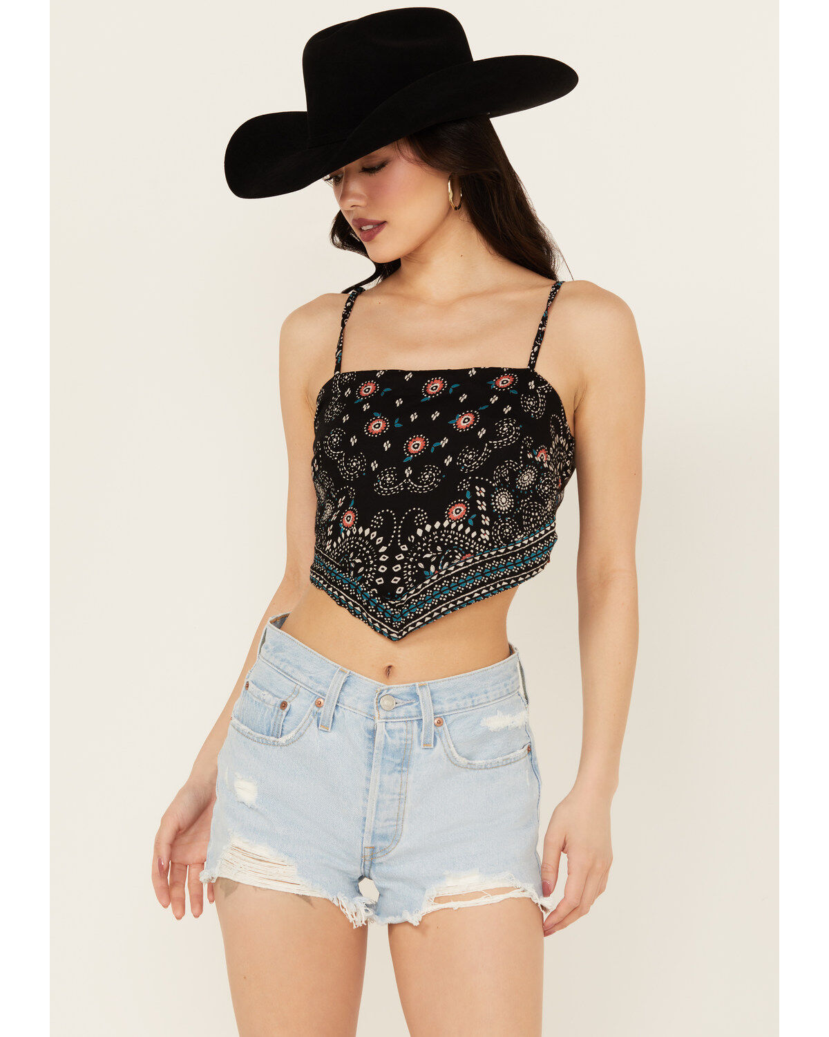 Angie Women's Bandana Print Top