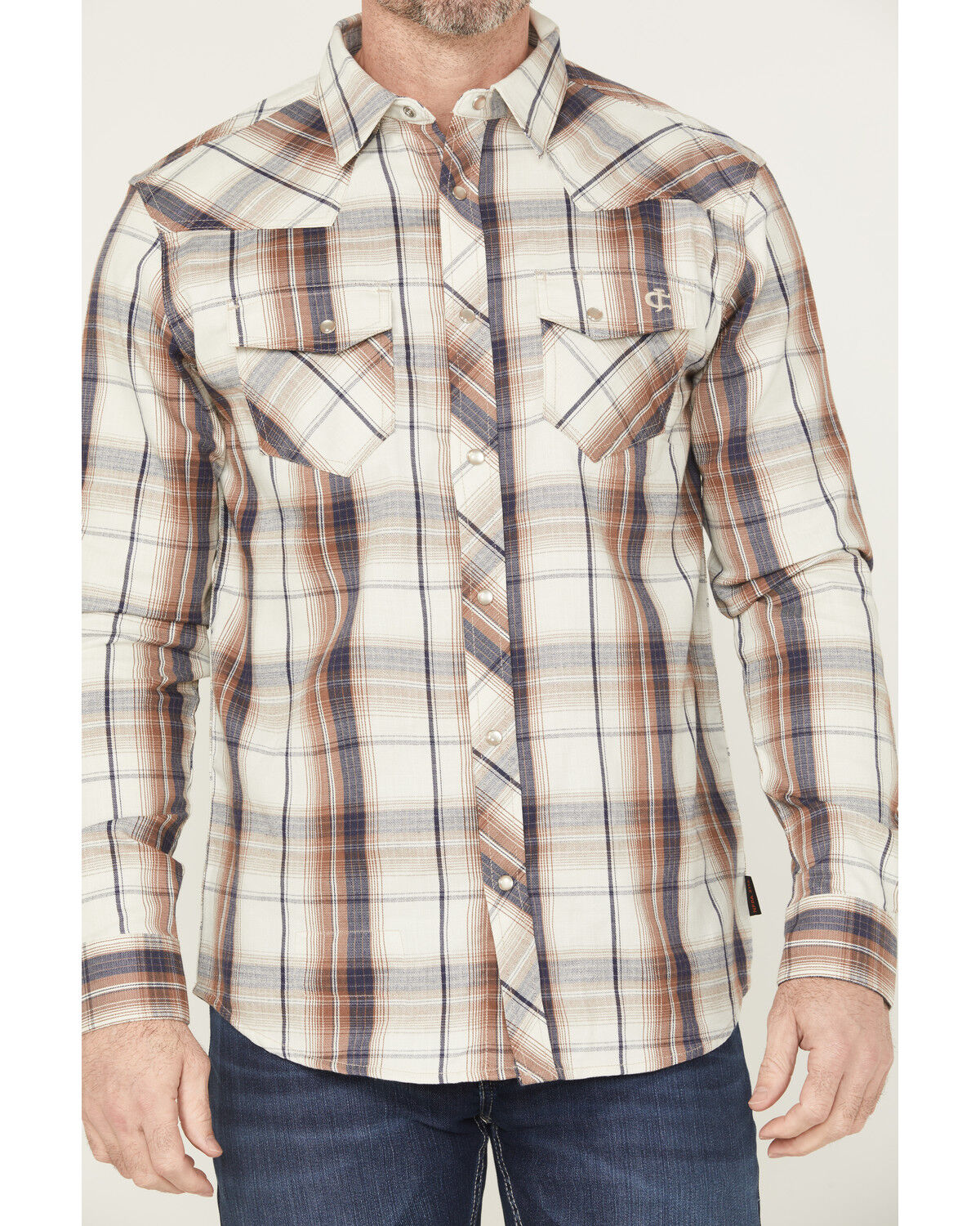 Cody James Men's FR Plaid Print Long Sleeve Snap Work Shirt