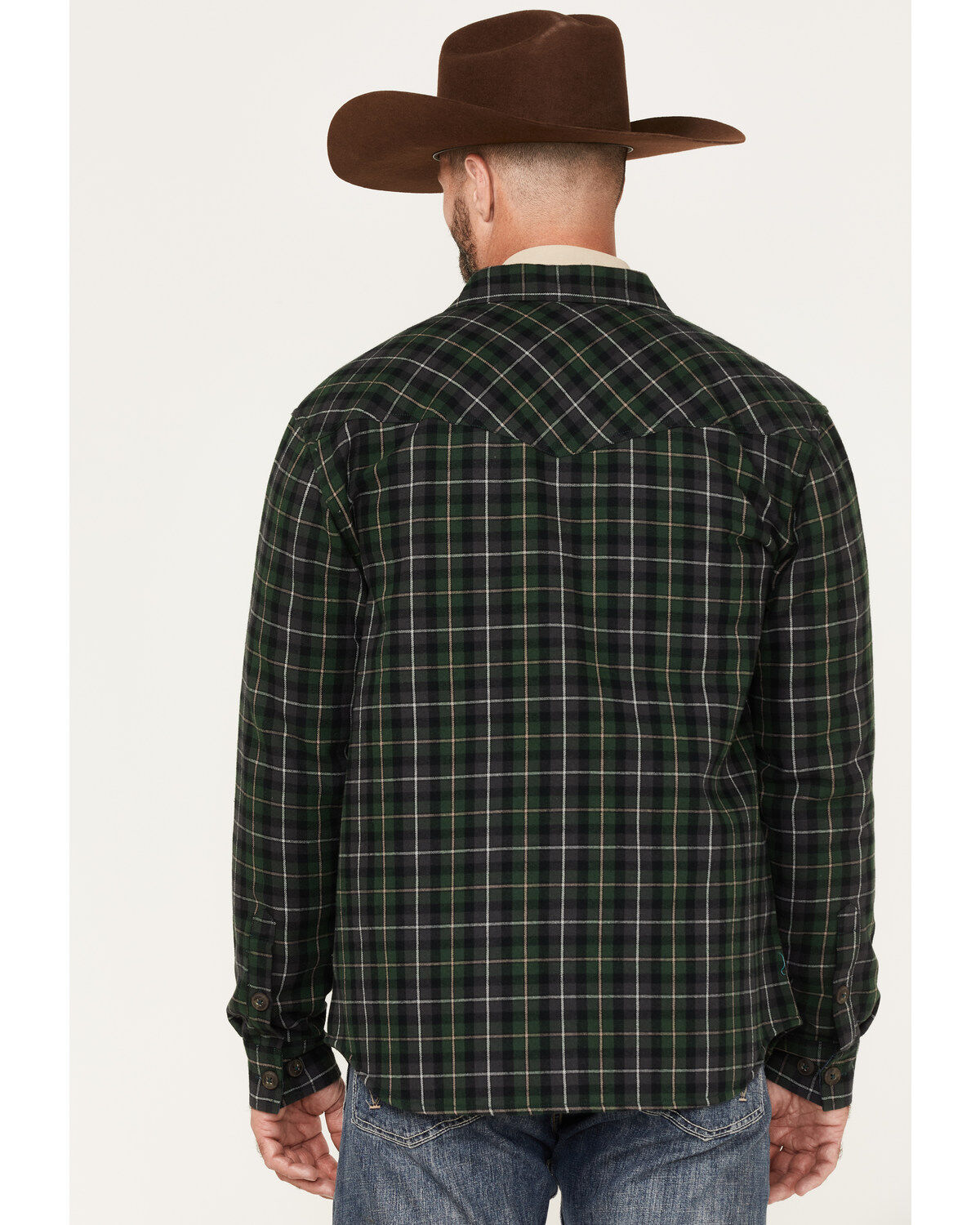 Cody James Men's Alder Tree Plaid Button Down Bonded Western Flannel Shirt Jacket