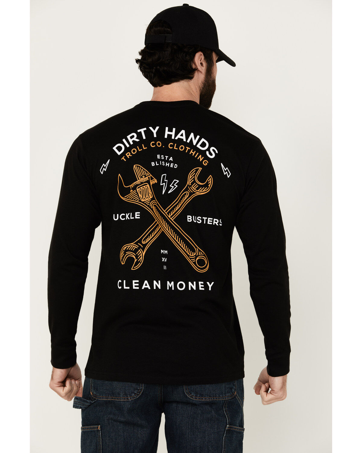 Troll Co Men's Twisting Wrenches Long Sleeve Graphic T-Shirt