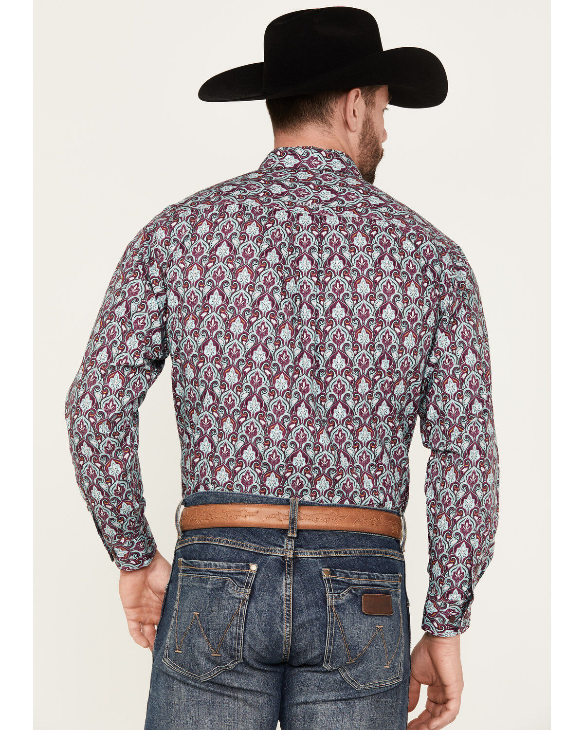 Ariat Men's Stefan Paisley Print Long Sleeve Button-Down Western Shirt
