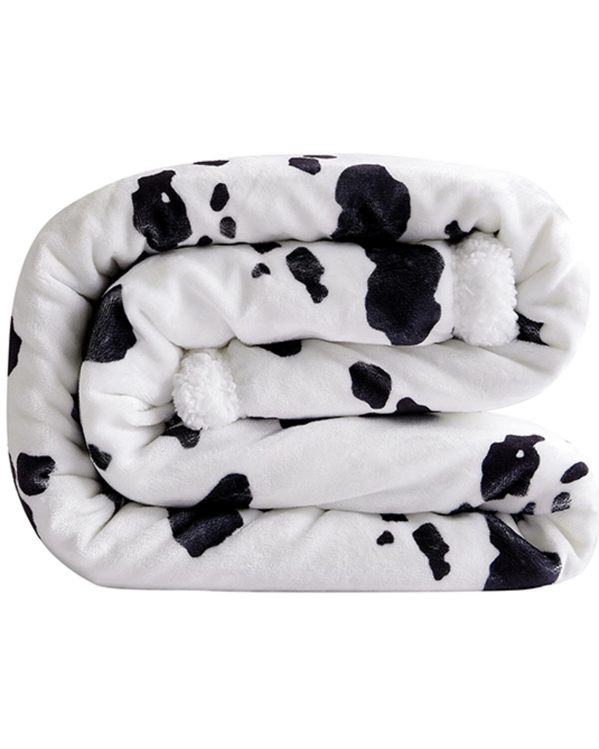 HiEnd Accents Elsa Cowhide Campfire Sherpa Throw
