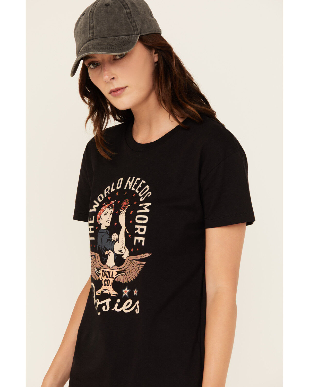 Troll Co Women's Rose Short Sleeve Graphic Tee