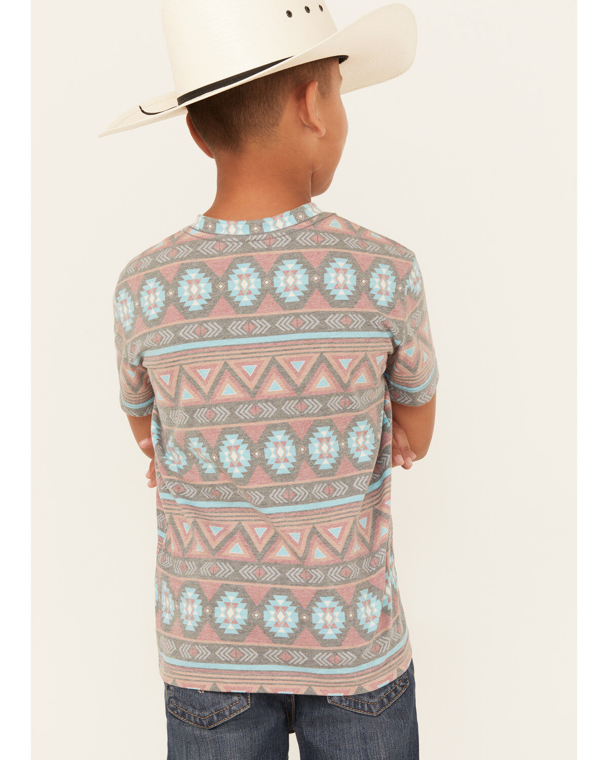 Rock & Roll Denim Boys' Southwestern Print Short Sleeve T-Shirt