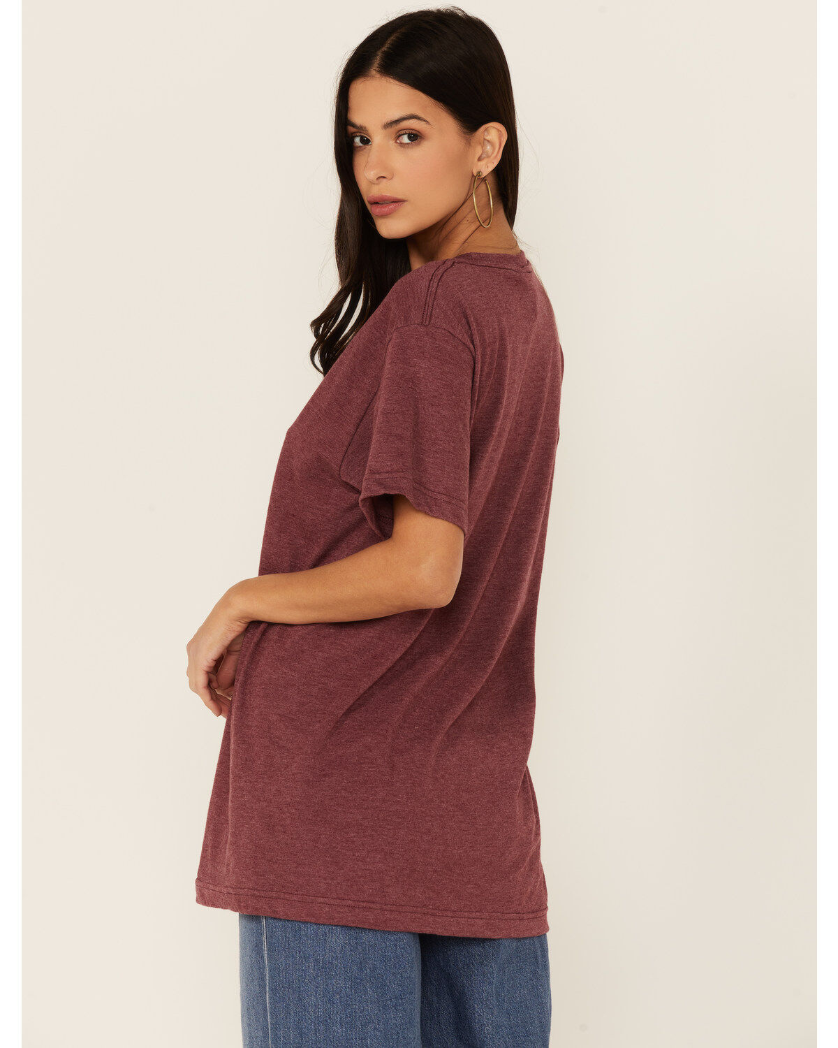 Ali Dee Women's Burgundy Cowgirls Just Wanna Have Fun Graphic Tee