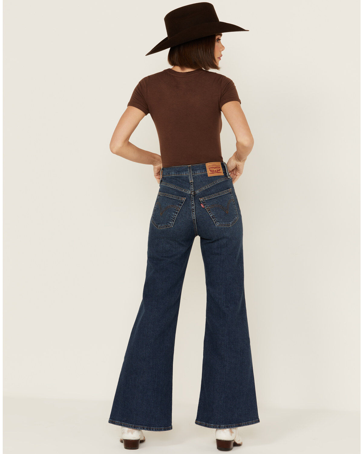 Levi's Women's A New York Moment Medium Wash High Rise Stretch Wide Leg Jeans