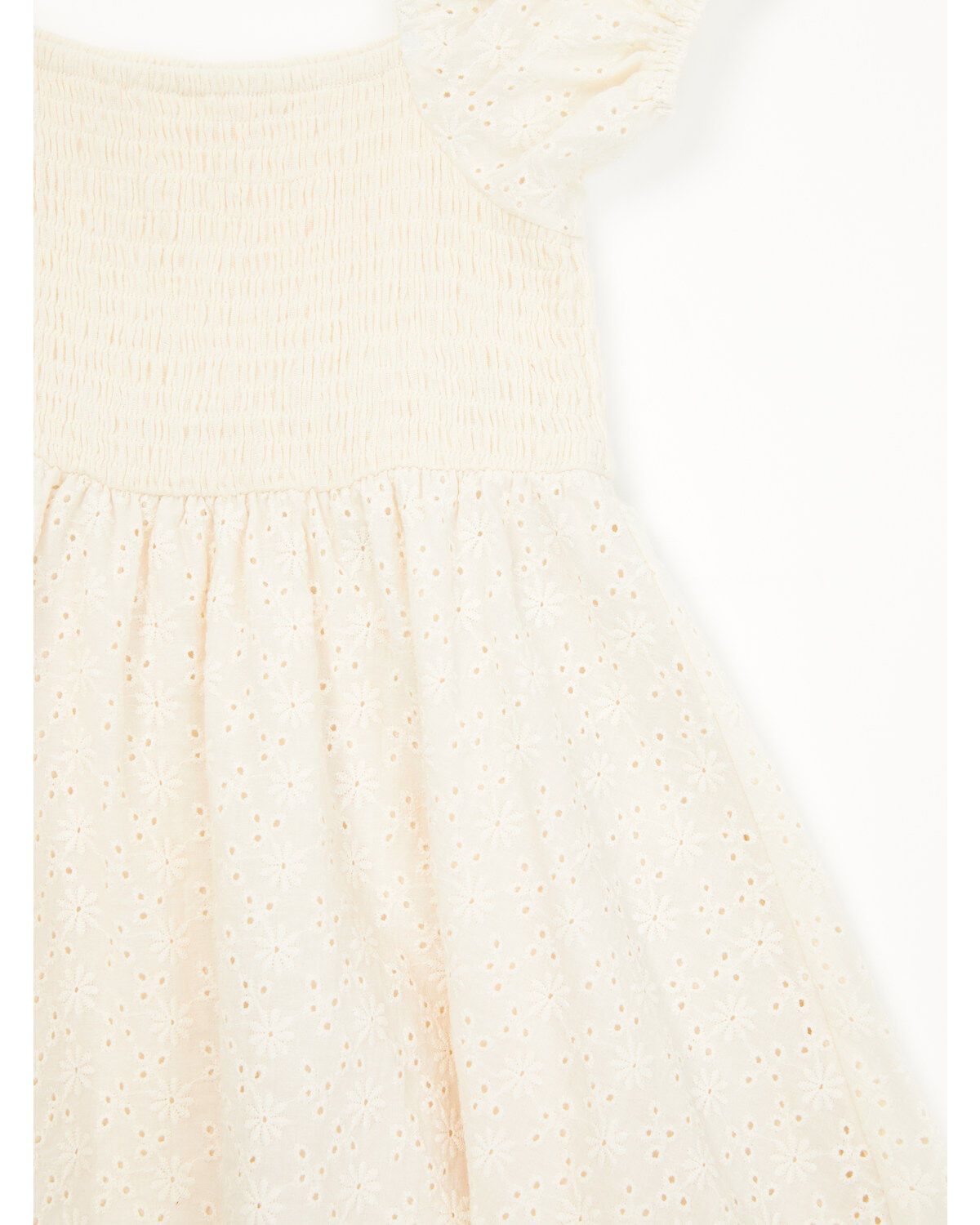 Yura Toddler Girls' Puff Eyelet Sleeve Dress