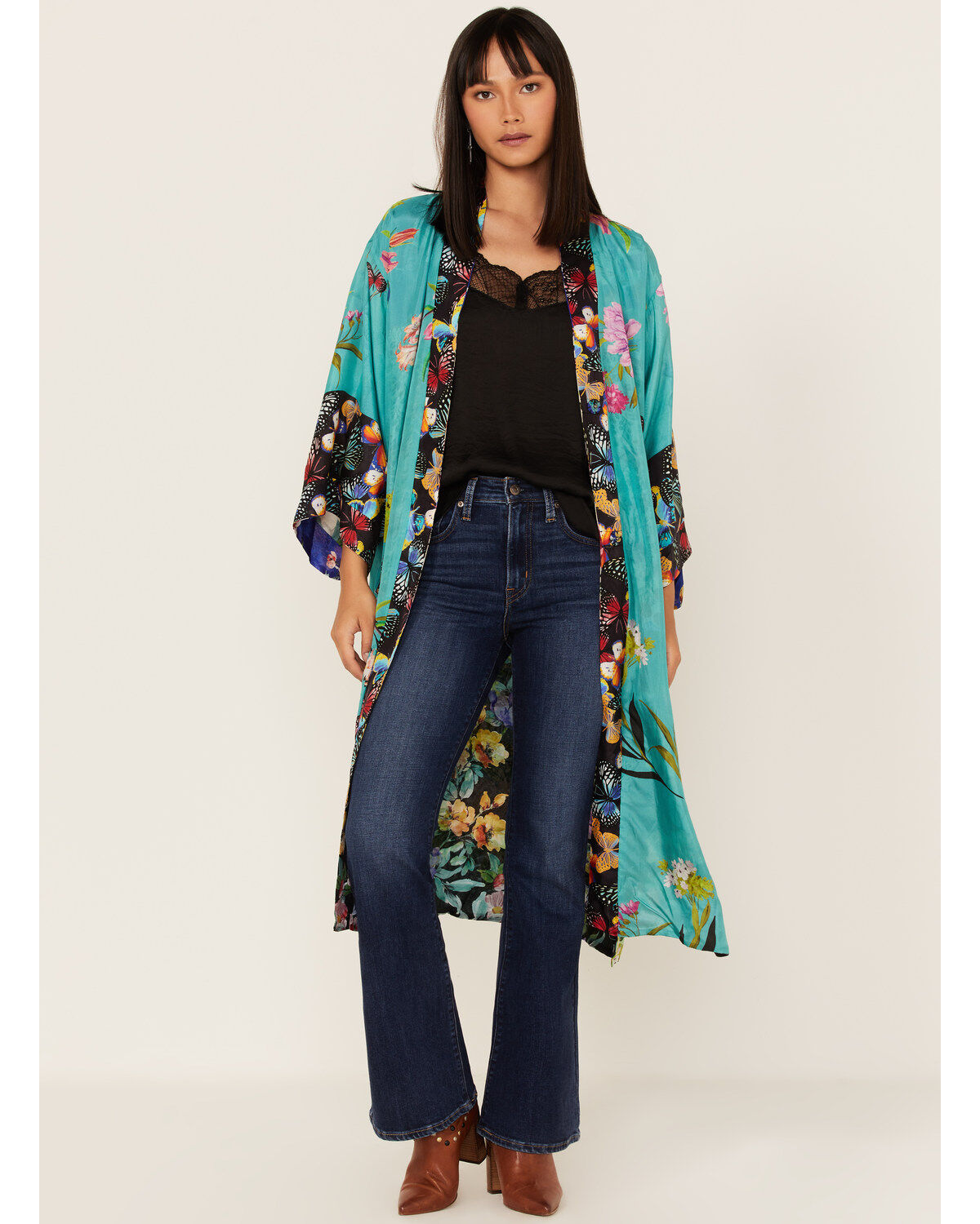 Johnny Was Women's Panya Floral Print Kimono