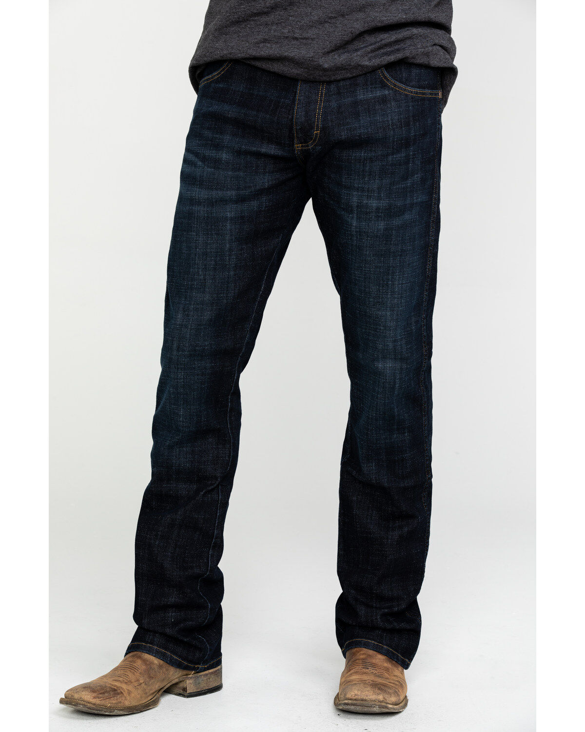 Wrangler Retro Men's Dax Dark Wash Slim Bootcut Stretch Denim Jeans