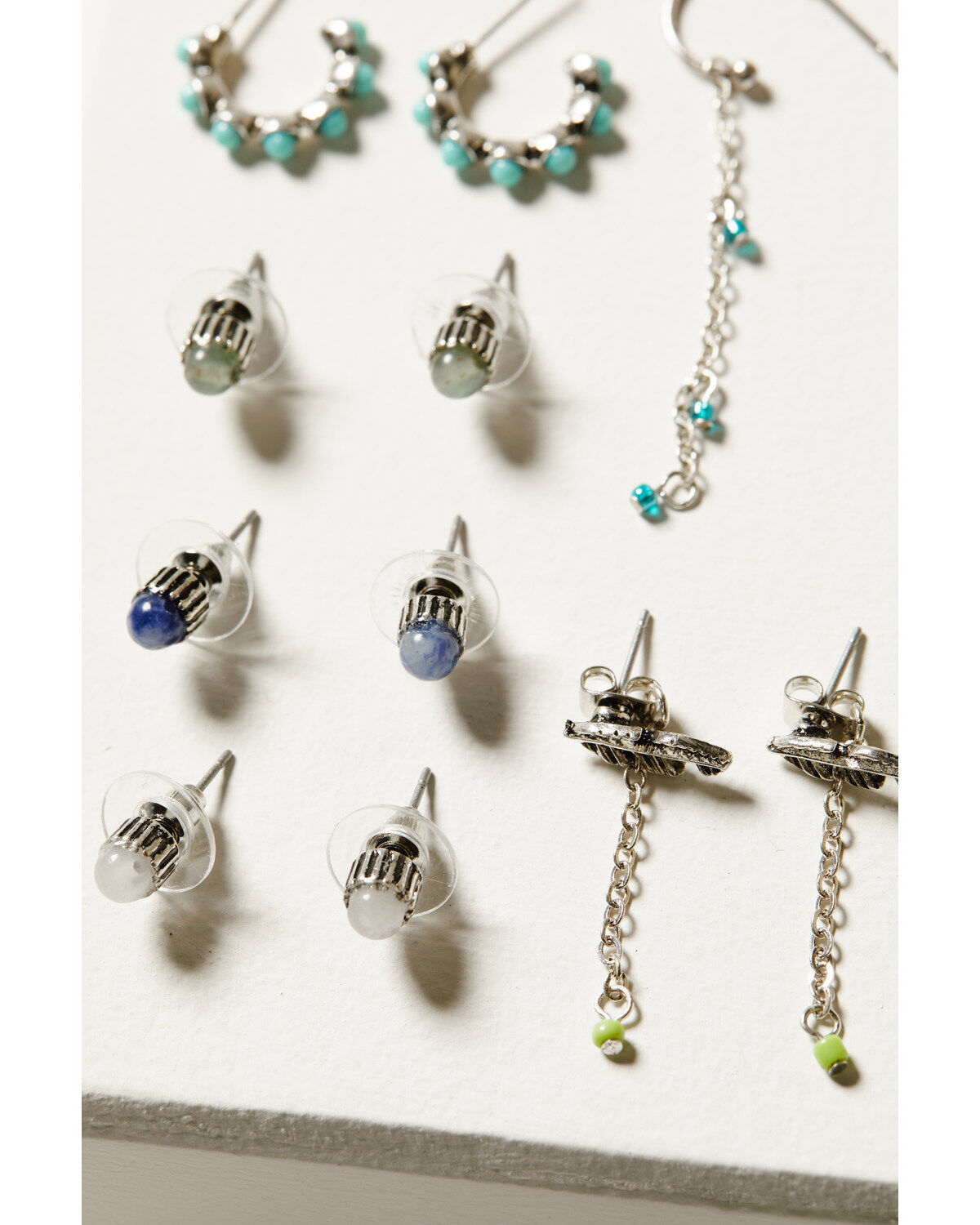 Shyanne Women's 6-Piece Turquoise Mini Hoops & Studs Earrings Set