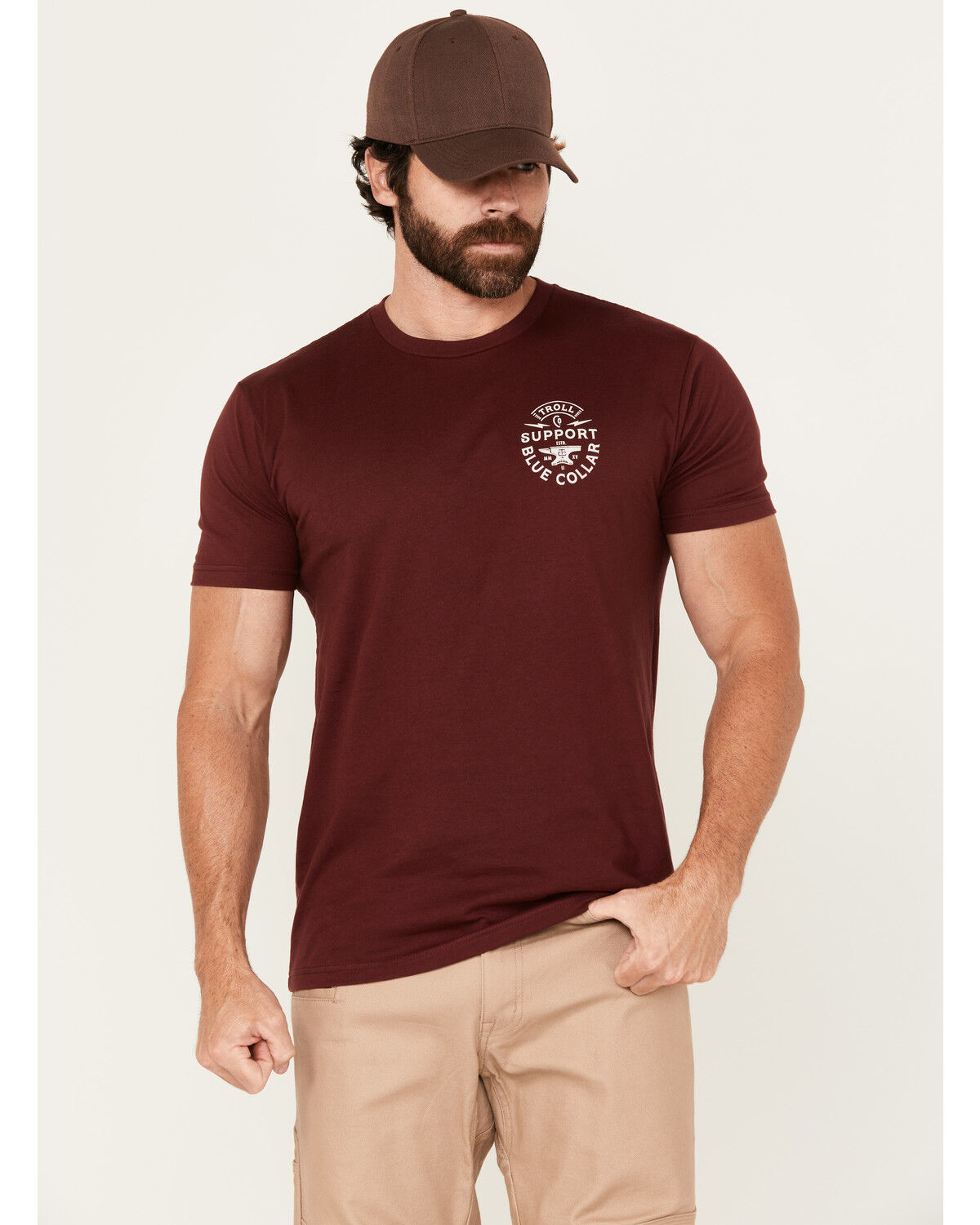 Troll Co Men's Winged Support Short Sleeve Graphic T-Shirt