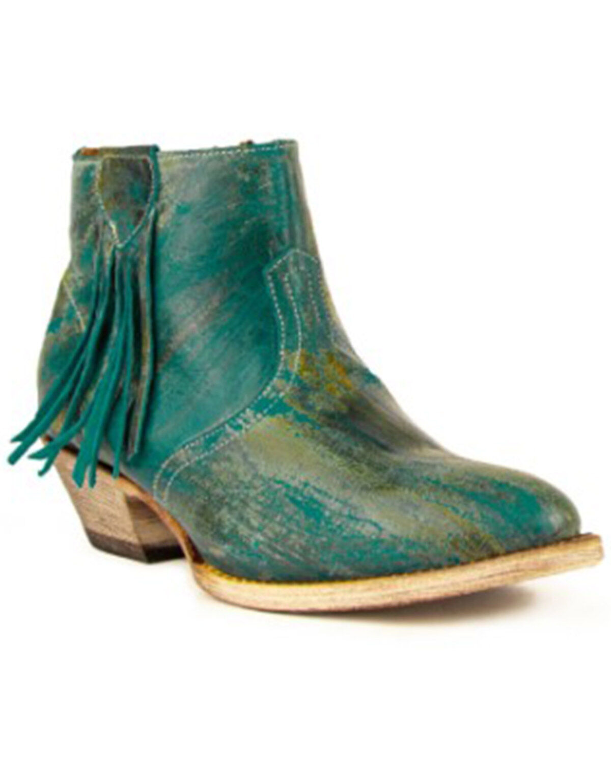 Ferrini Women's Fringe Western Booties - Round Toe