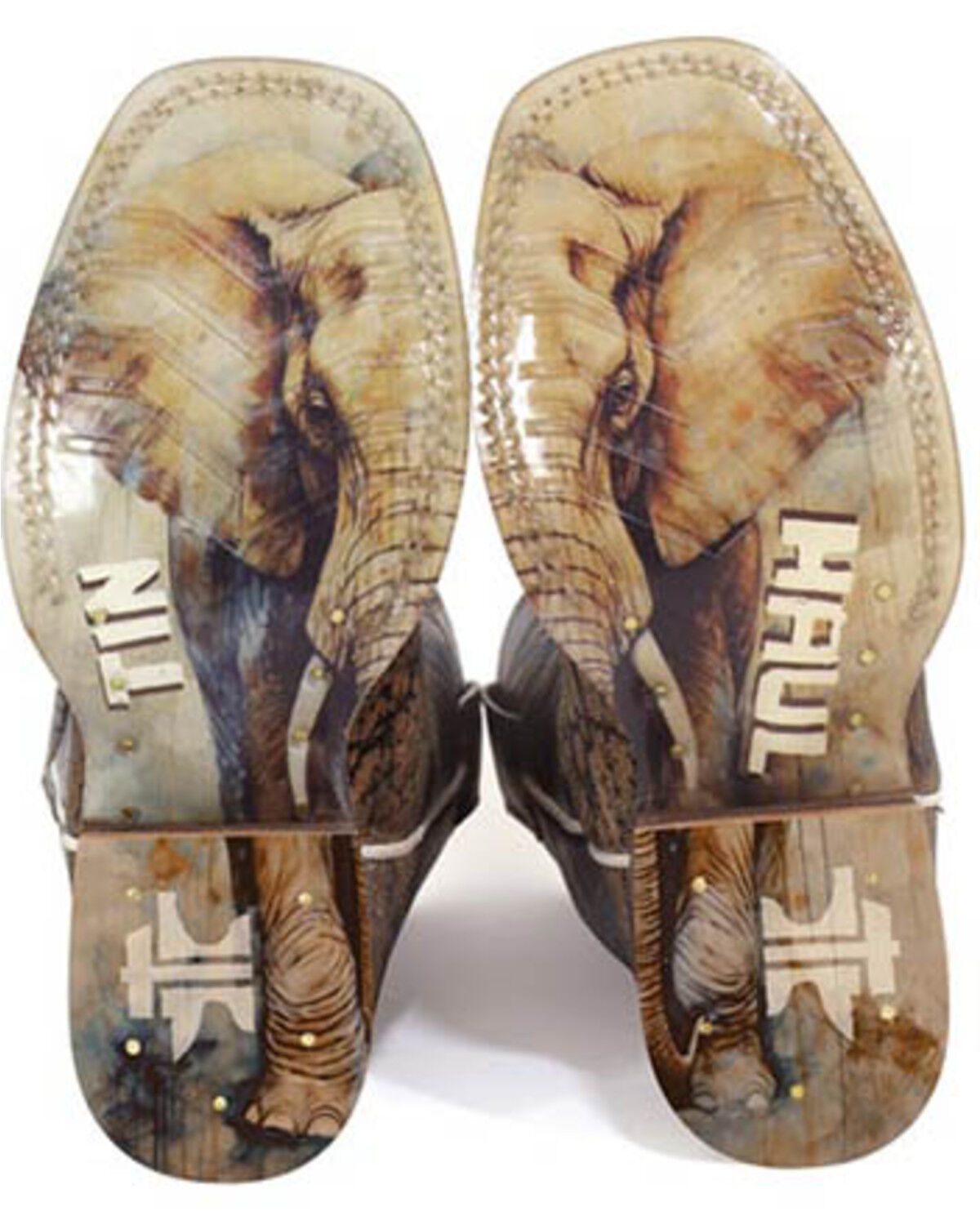Tin Haul Boys' Elephants Never Forget Western Boots - Broad Square Toe