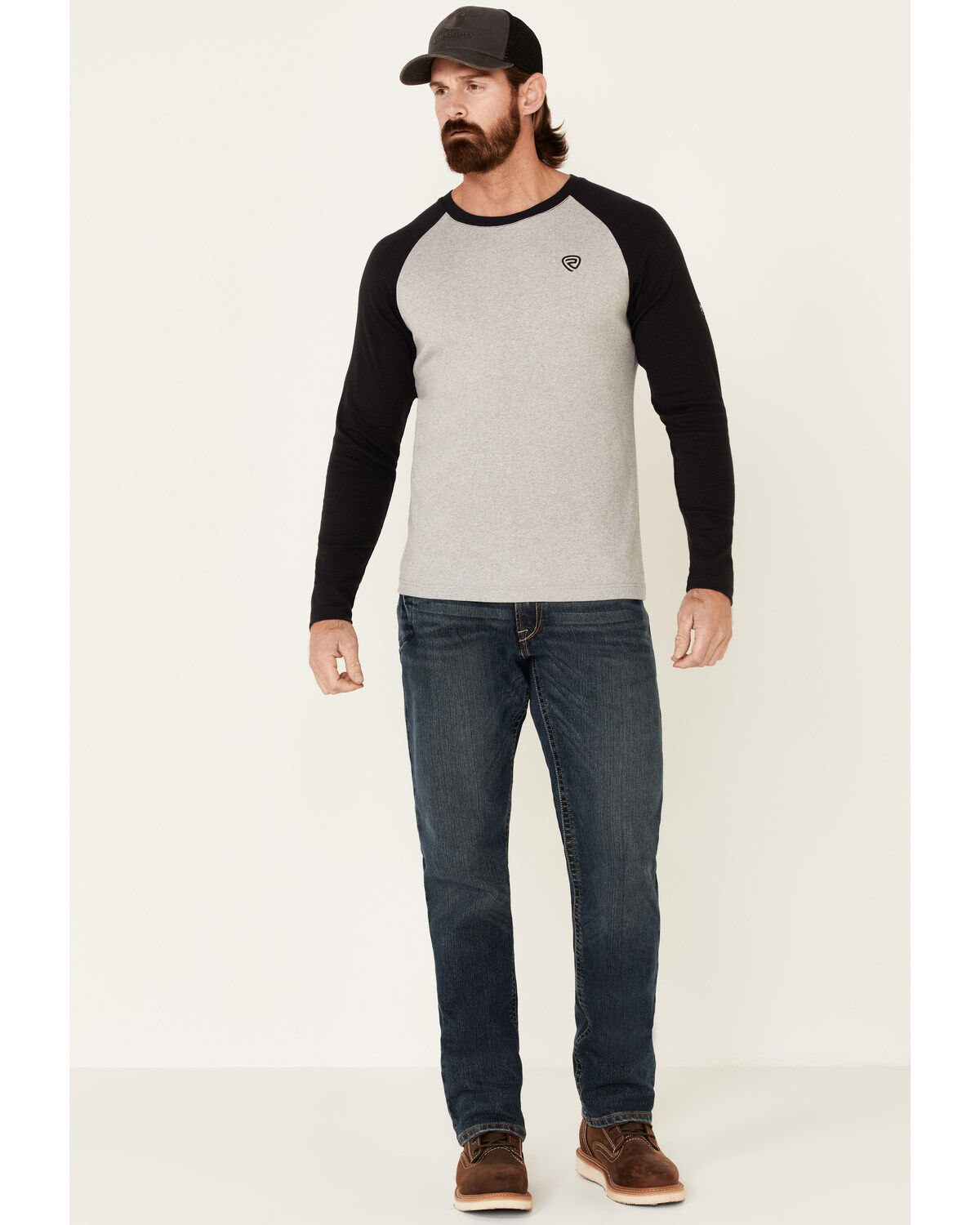 Rock & Roll Denim Men's FR Long Sleeve Work Raglan T-Shirt