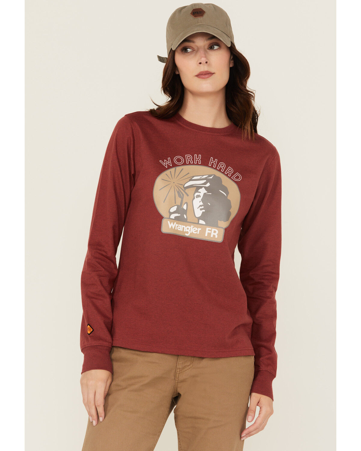 Wrangler Women's FR Work Hard Long Sleeve Graphic Work T-Shirt