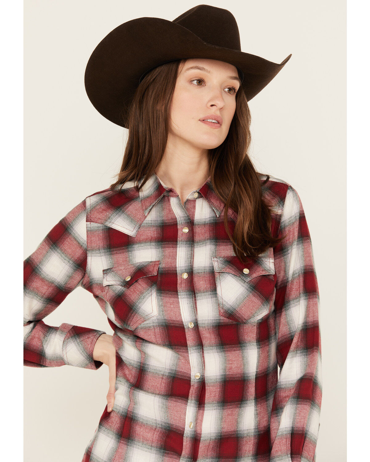 Wrangler Retro Women's Boot Barn Exclusive Long Sleeve Snap Western Flannel Shirt