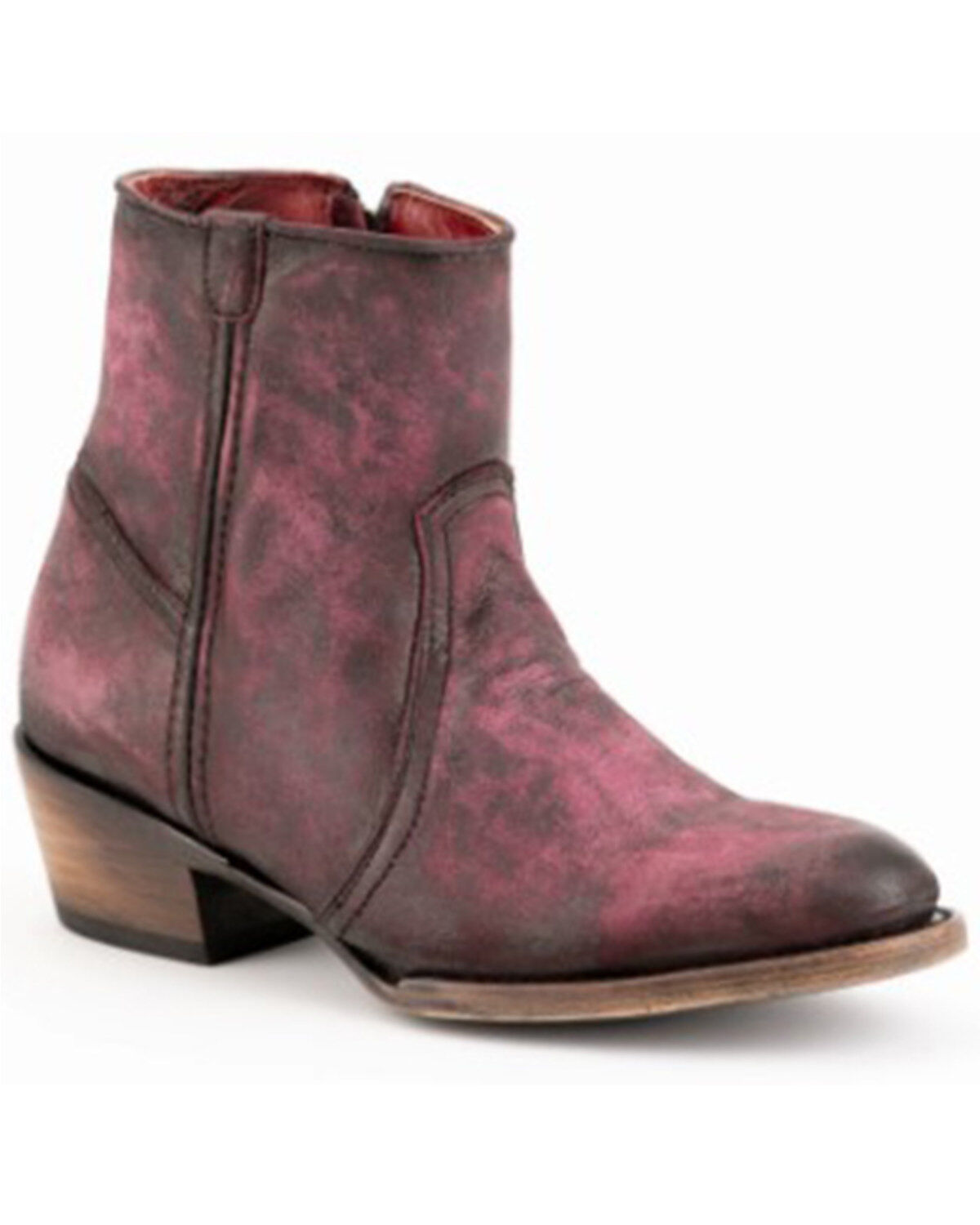 Ferrini Women's Stacey Leather Ankle Booties - Round Toe