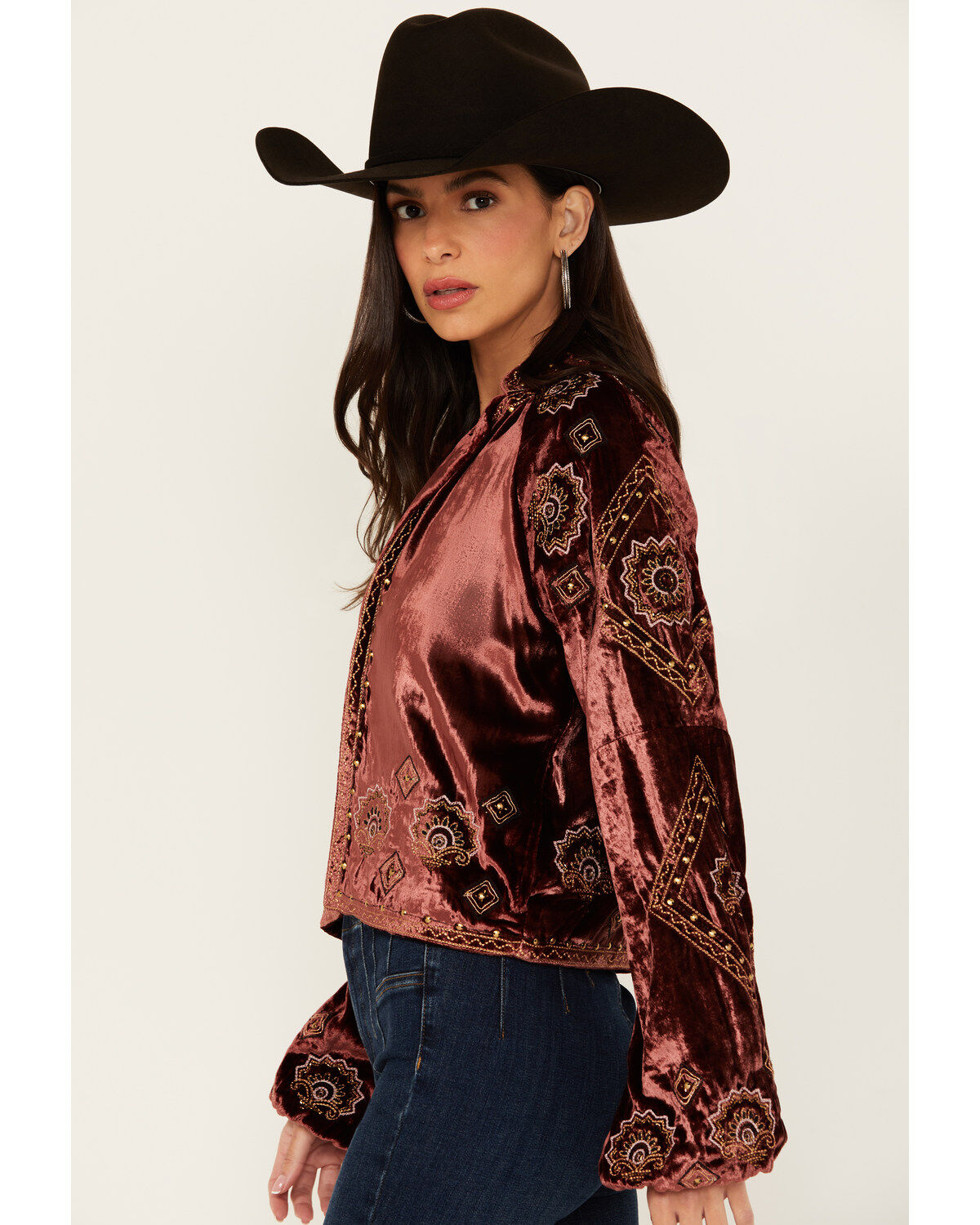 Shyanne Women's Velvet Beaded Jacket