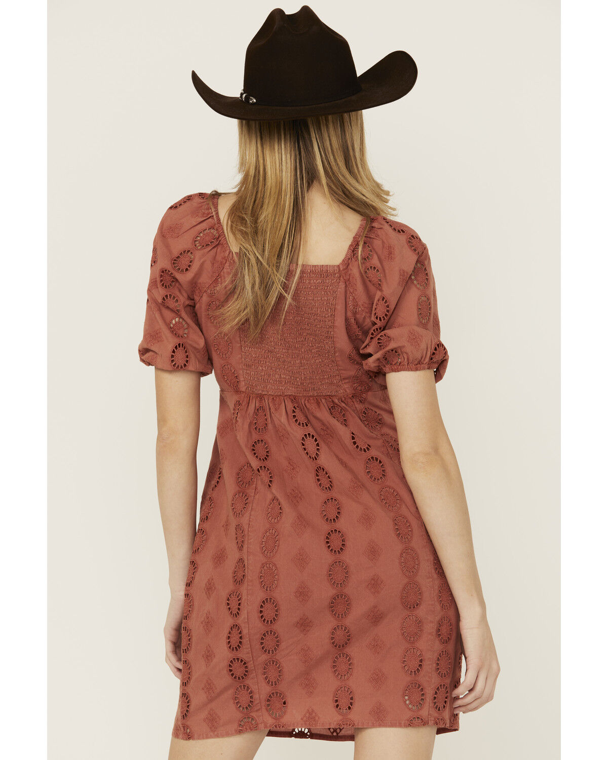 Shyanne Women's Eyelet Tie Front Mini Dress