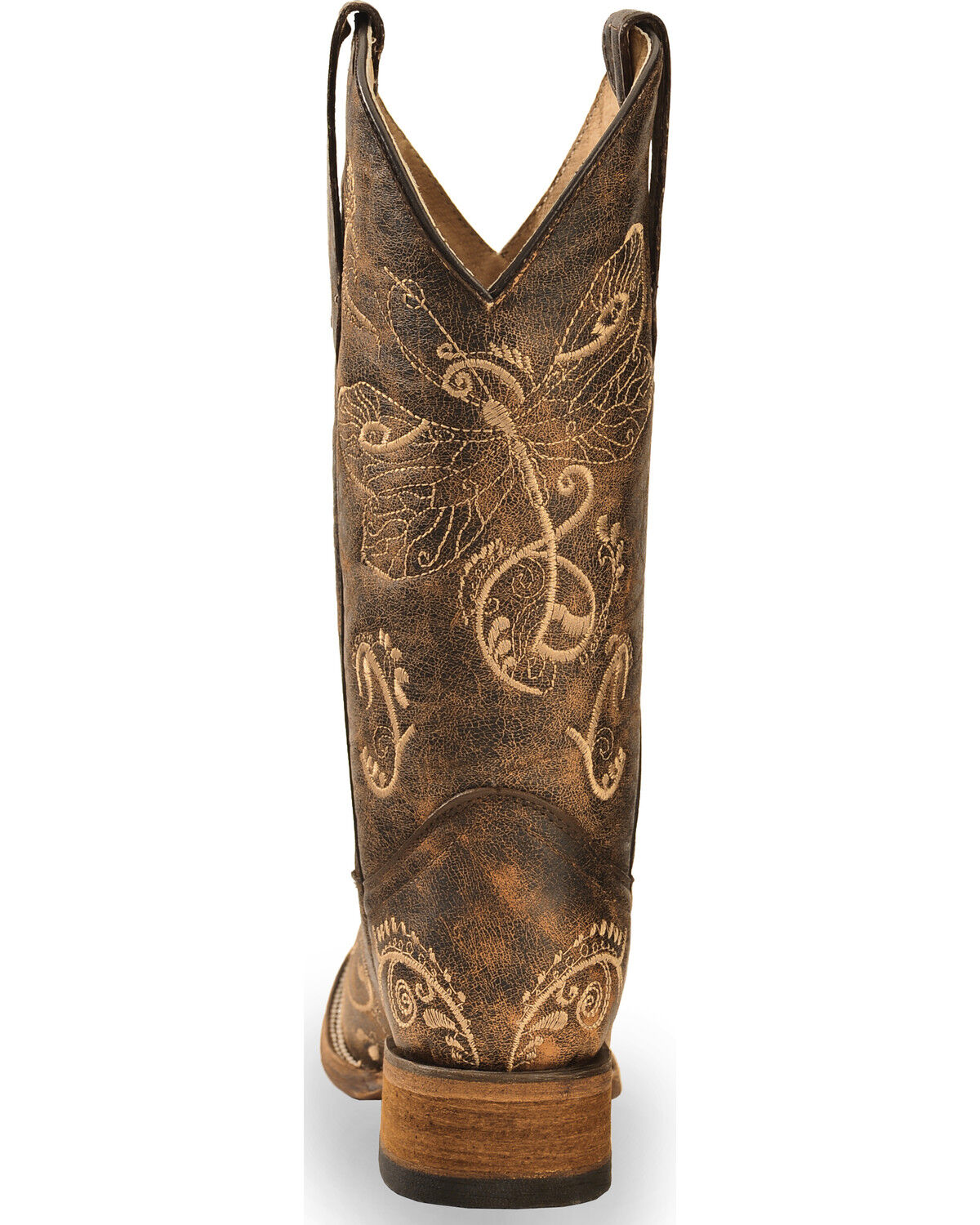 Circle G Women's Dragonfly Embroidered Western Boots - Square Toe