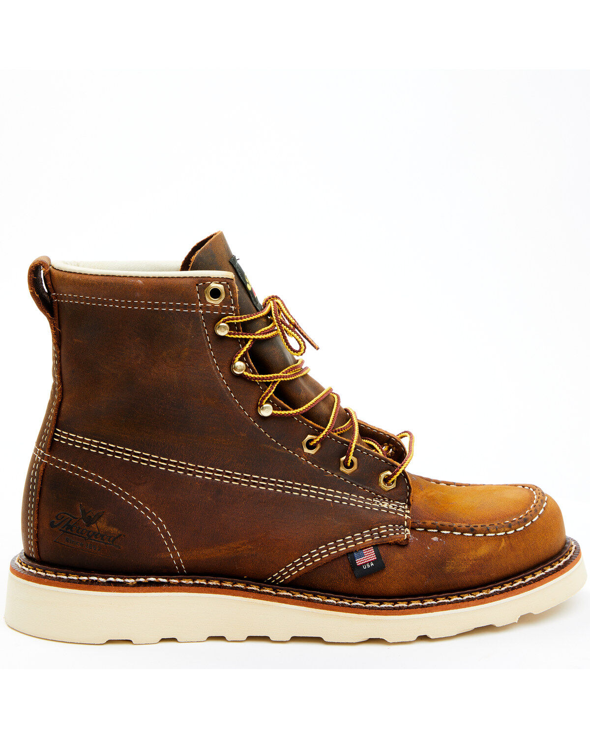 Thorogood Men's 6" American Heritage MAXWear USA Wedge Sole Work Boots - Soft Toe