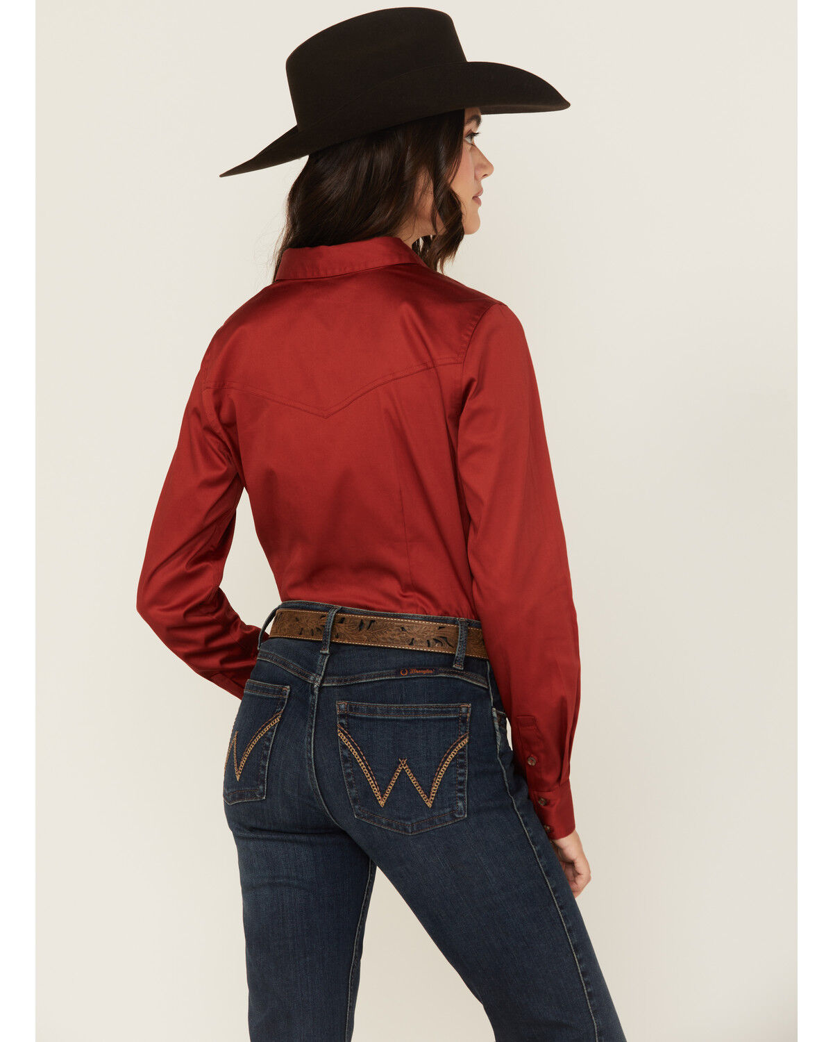 Shyanne Women's Solid Long Sleeve Button-Down Stretch Riding Shirt