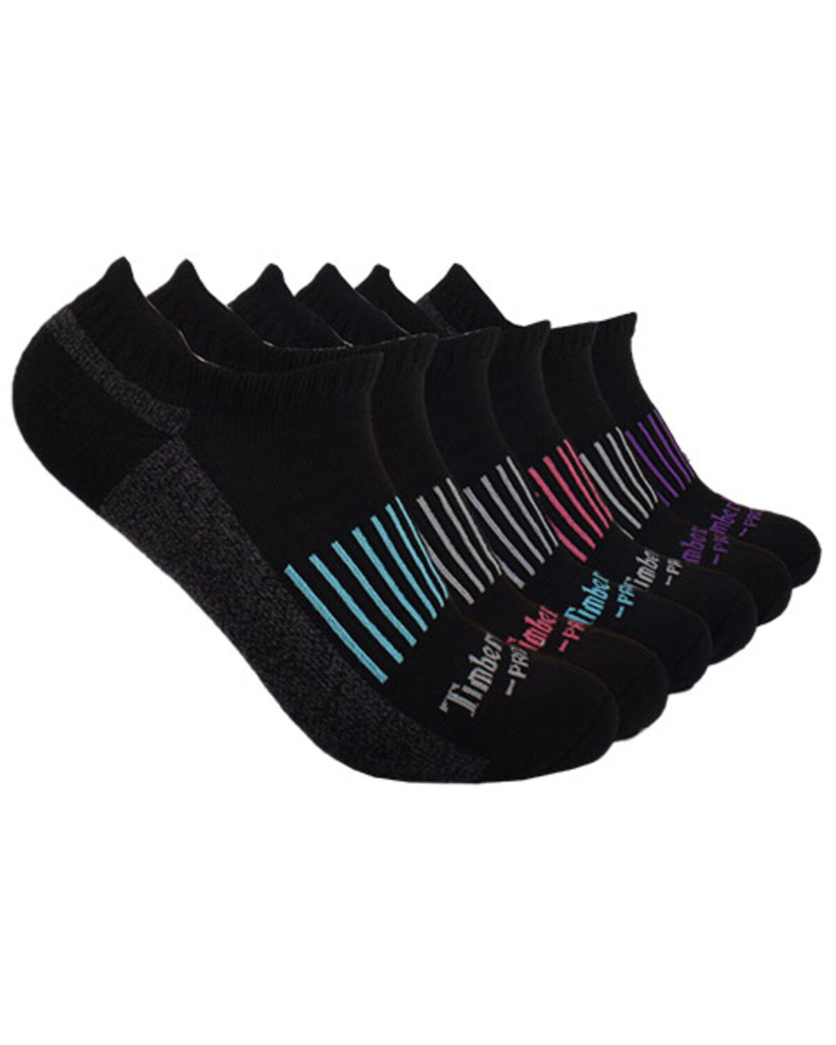 Timberland PRO Women's Contrast Logo No-Show Socks - 6 Piece