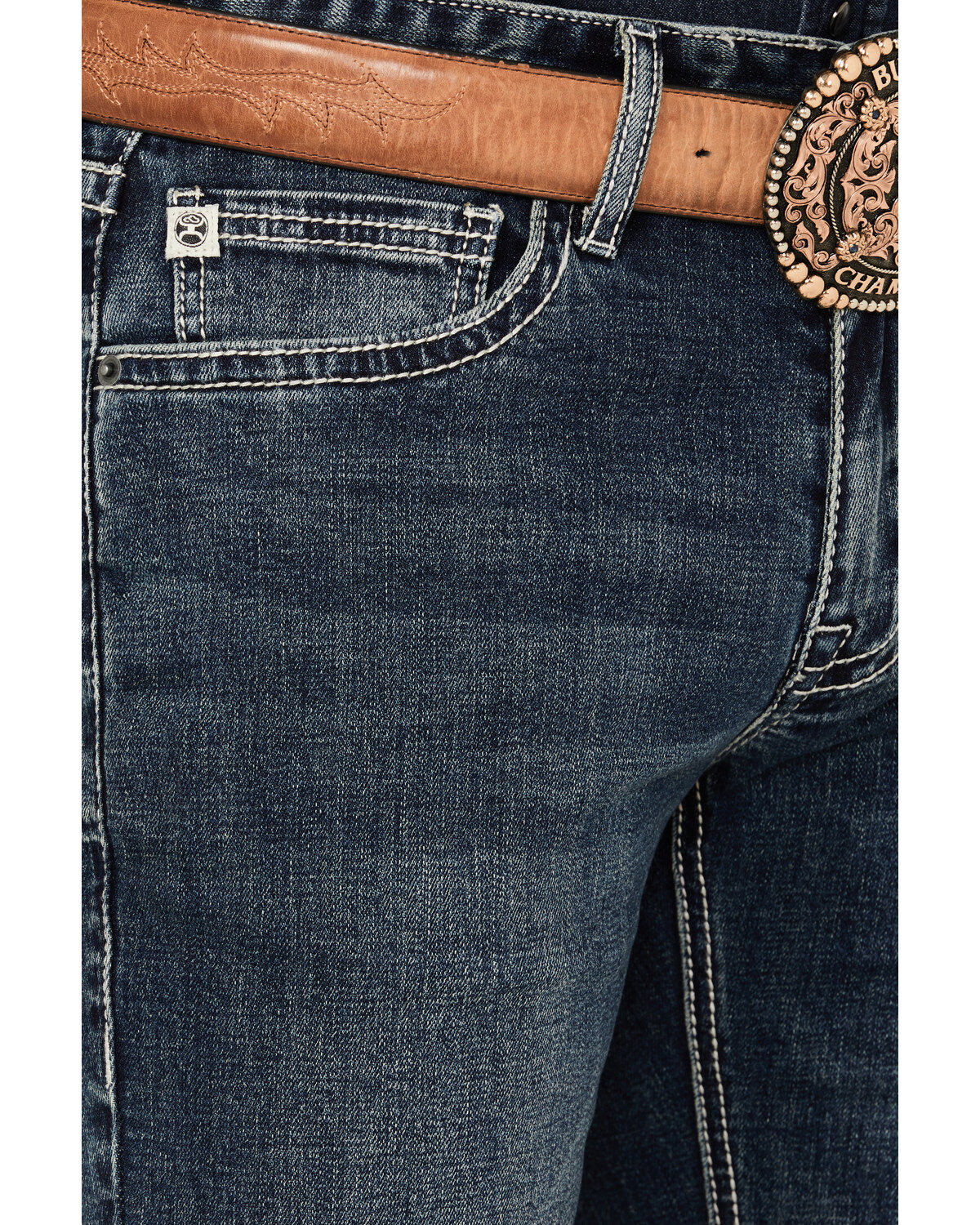 Hooey by Rock & Roll Denim Men's Revolver Dark Vintage Wash Slim Straight Reflex Denim Jeans
