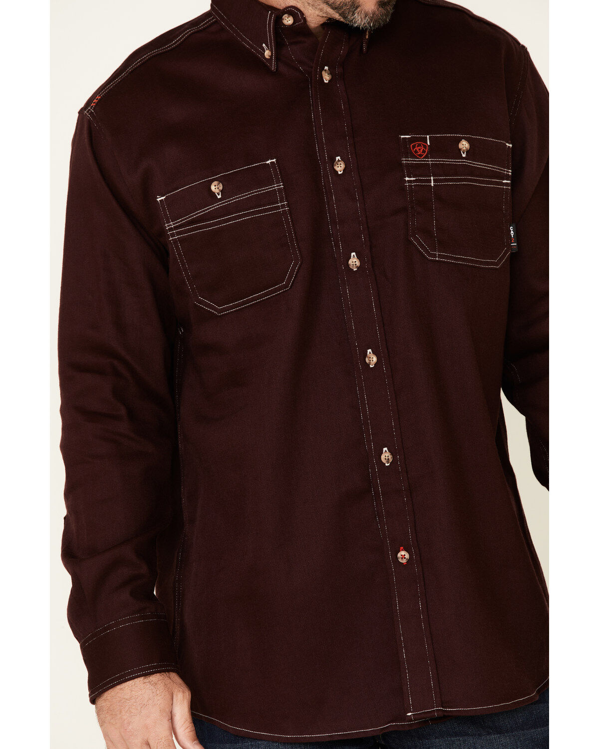 Ariat Men's FR Solid Long Sleeve Button Down Work Shirt