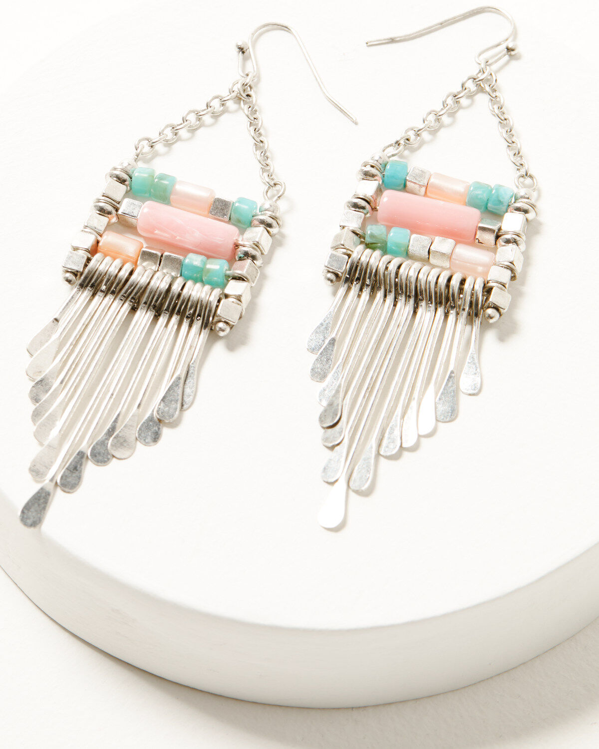 Shyanne Women's Bead Metal Fringe Drop Earrings