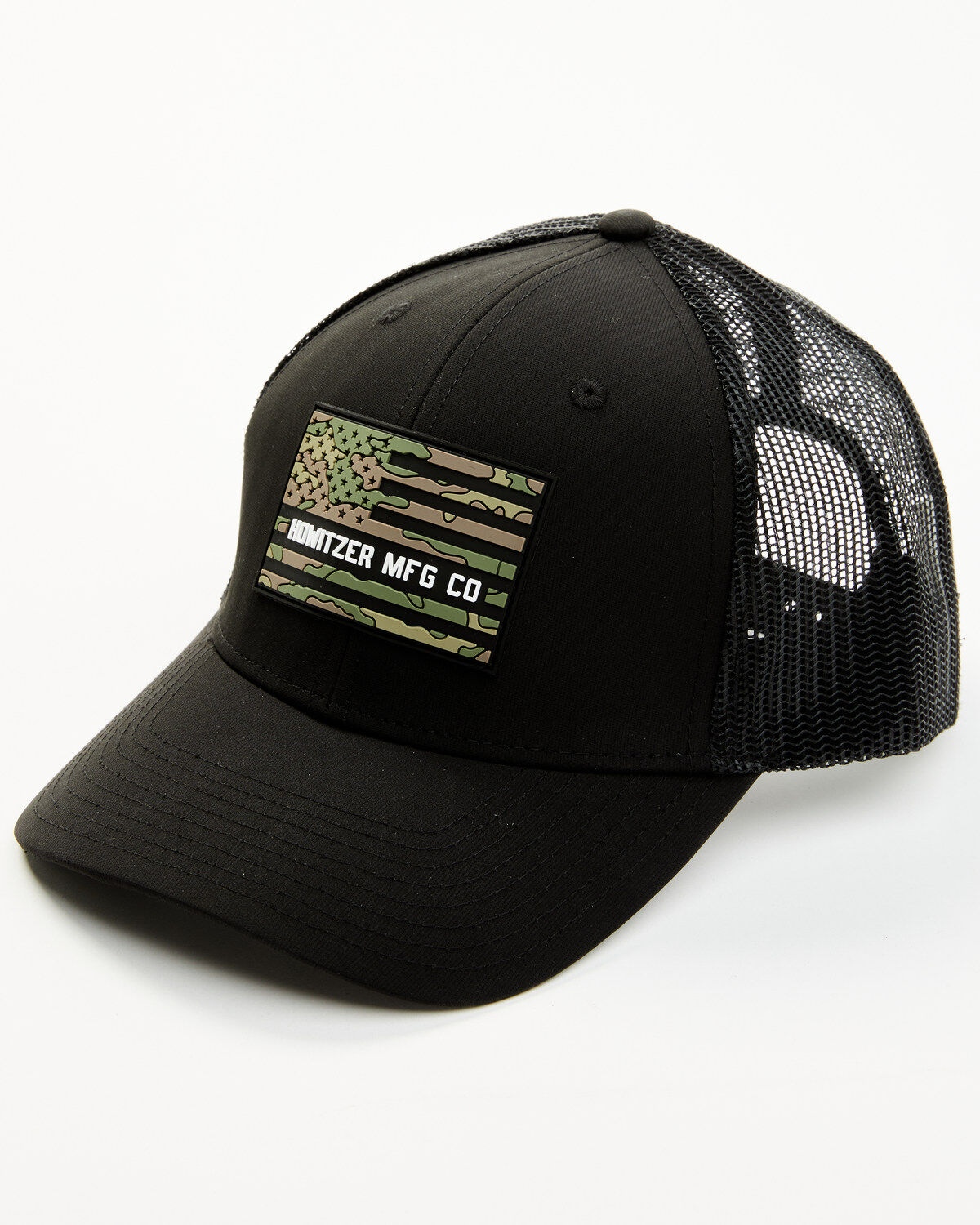 Howitzer Men's Camo Print Flag Patch Ball Cap