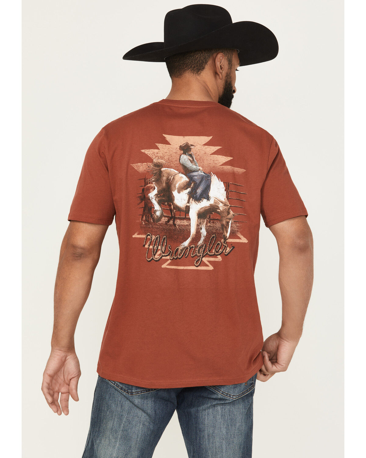 Wrangler Men's Boot Barn Exclusive Bucking Bronco Short Sleeve Graphic Tee