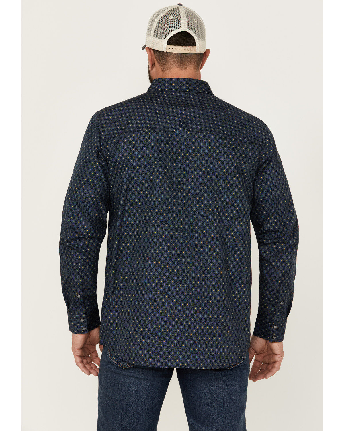 Moonshine Spirit Men's Townie Wallpaper Geo Print Long Sleeve Snap Western Shirt